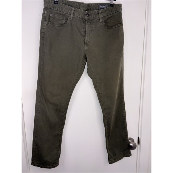 Bonobos Travel Jeans Mens 33x29 Bowling Green Olive Denim Straight Leg Stretch - Picture 6 of 15